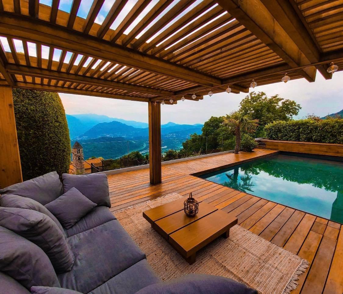 Family Suite With Garden And Amaizing View To Lugano Cademario Zewnętrze zdjęcie